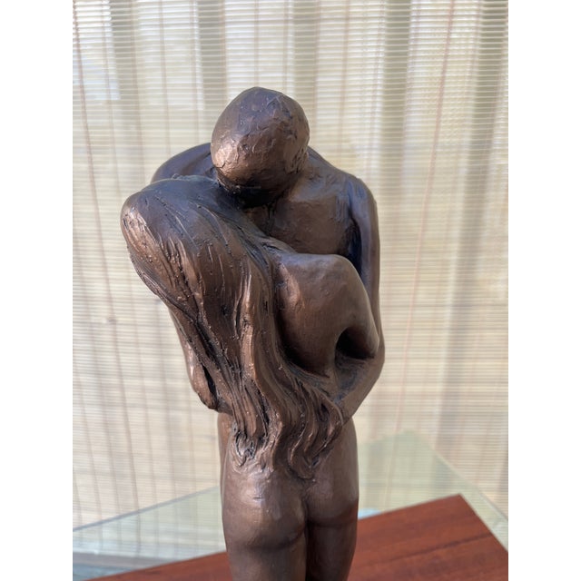 1980s Austin Production "Loving Couple" Brutalist Sculpture Signed by the Artist. For Sale - Image 15 of 16