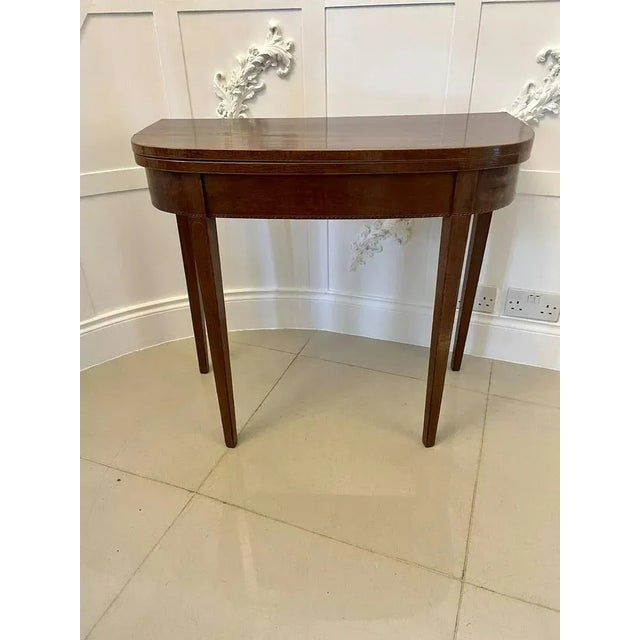 Antique Mahogany Card Table For Sale - Image 3 of 14