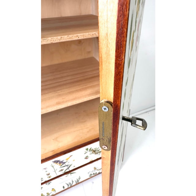 1950's Swedish Cabinet With Nordens Flora Illustrations For Sale - Image 9 of 12