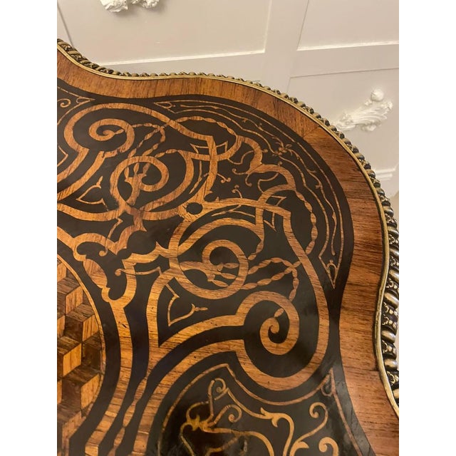 Victorian French Freestanding Marquetry and Parquetry Centre Table, 1860s For Sale - Image 17 of 18