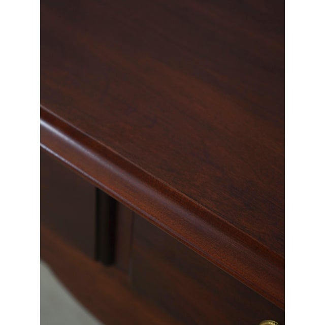 Brown Henkel Harris Cherry 3 Drawer Sofa Table For Sale - Image 8 of 18