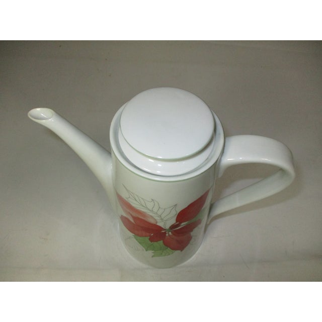 1980s Vintage Block Spal Poinsettia Tea Pot For Sale - Image 5 of 6