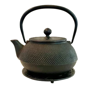 Vintage Japanese Cast-Iron Teapot Strainer & Trivet - 3 Pc. Set