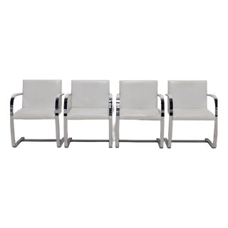 BRNO Flat Bar Armchairs by Ludwig Mies van der Rohe for Knoll, Set of 4 For Sale