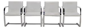 BRNO Flat Bar Armchairs by Ludwig Mies van der Rohe for Knoll, Set of 4