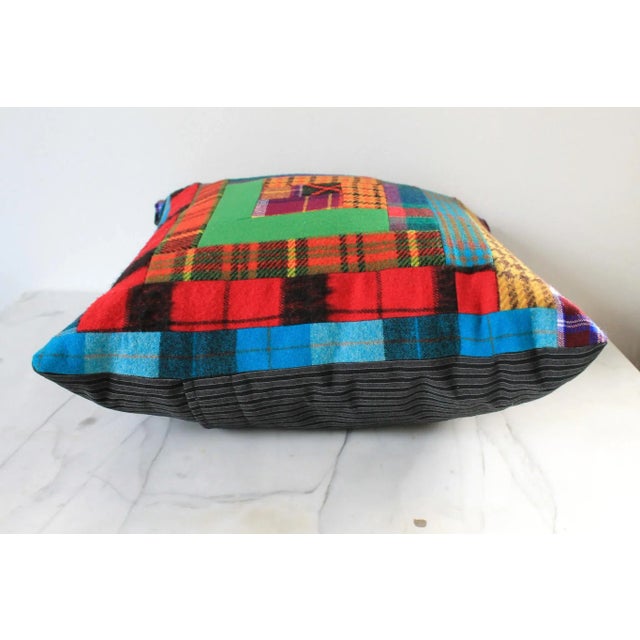 Vintage Colorful Patchwork Pillow For Sale - Image 4 of 11