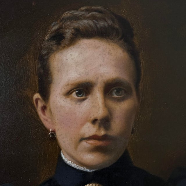 Sculpture Materials Antique Victorian British School Portrait of a Woman (Framed) For Sale - Image 7 of 12