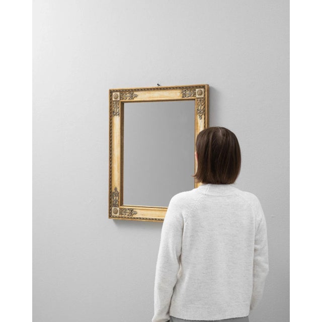 Early 20th Century Early 20th Century French Gilded Wood Mirror For Sale - Image 5 of 10