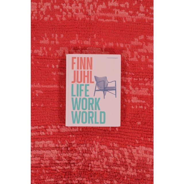 Vintage Moroccan Solid Shag Rug in Vibrant Red and Pink Hues - Rug & Kilim For Sale - Image 9 of 10