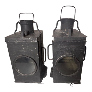 Vintage Railroad Lanterns From Denmark - a Pair