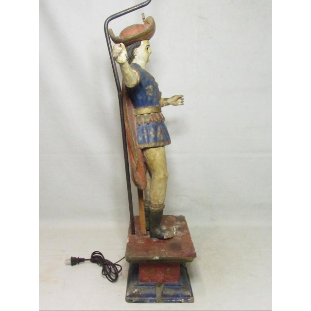Spanish 18th/19th Century Spanish Colonial Santo Figure Lamp For Sale - Image 3 of 18