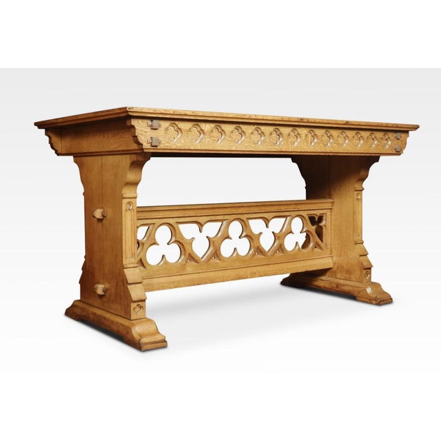 Substantial Gothic Oak Table, 1890s For Sale - Image 3 of 7