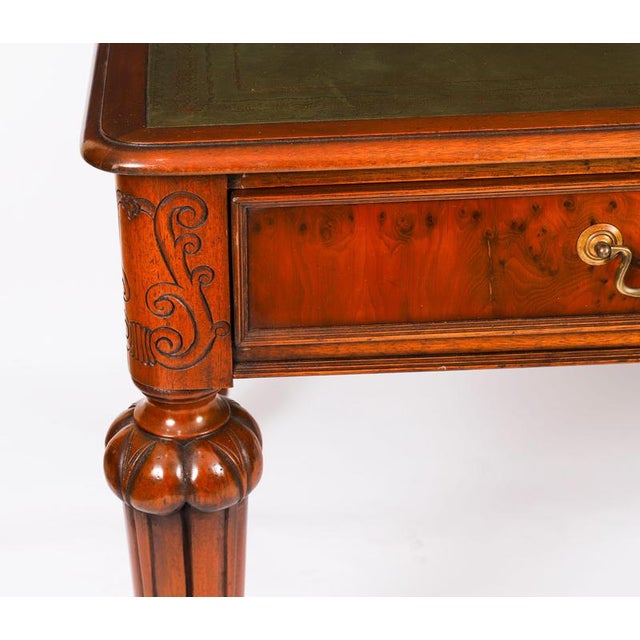 Antique Victorian Partner's Writing Desk, 19th Century For Sale - Image 16 of 18