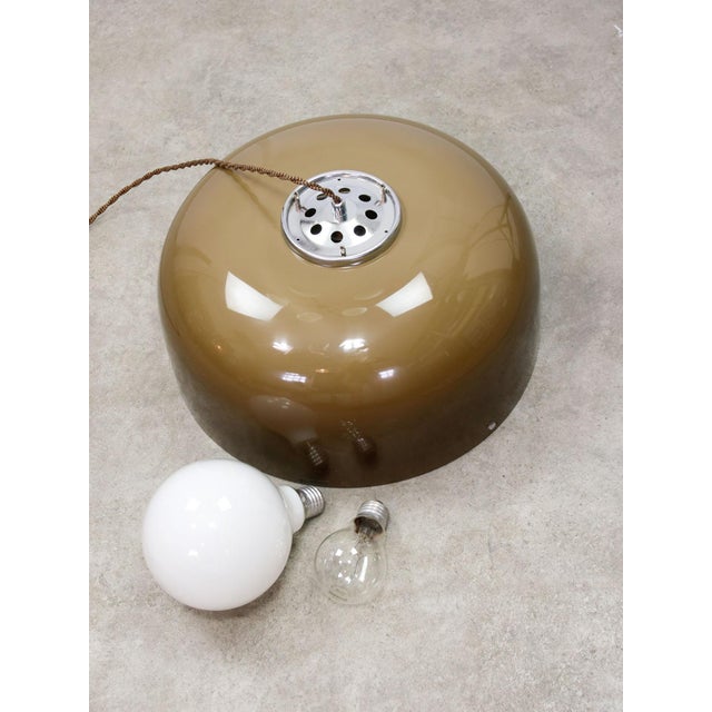 Space Age Brown Pendant Lamp from Guzzini, 1960s For Sale - Image 13 of 18