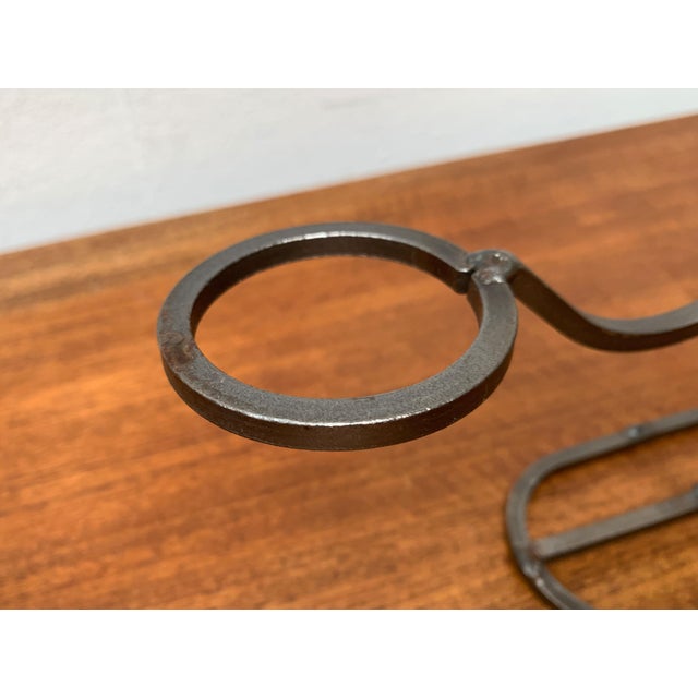 Mid-Century Danish Metal and Glass Candleholder, 1960s For Sale - Image 11 of 18