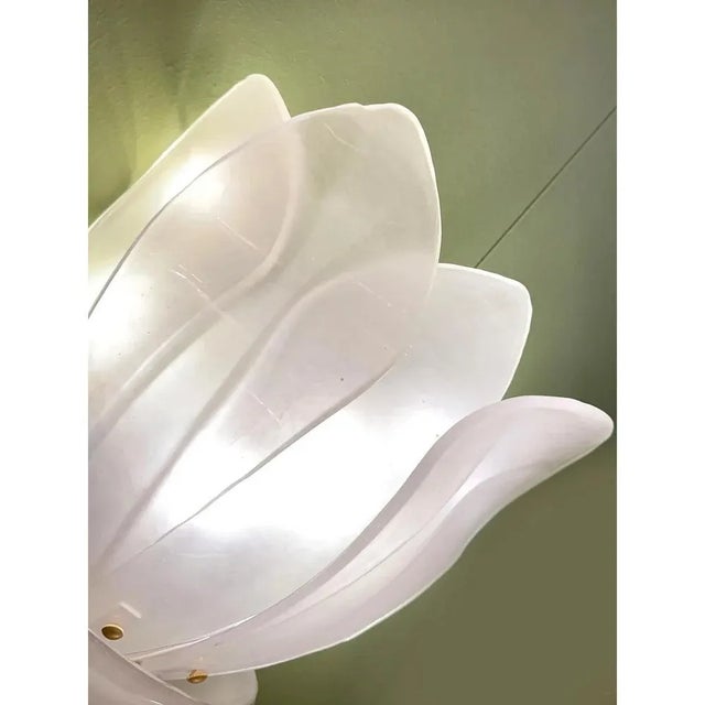 Venetian Sanded Murano Glass Floreal Wall Sconces by Simoeng, Set of 2 For Sale - Image 4 of 9