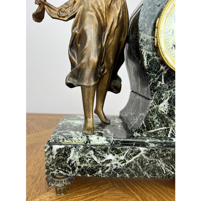 Vintage French Style Marble Clock For Sale - Image 10 of 18