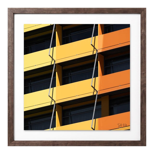 “Puerta America 05” Giclee Archival Pigment Print 18x18 Framed in Walnut For Sale