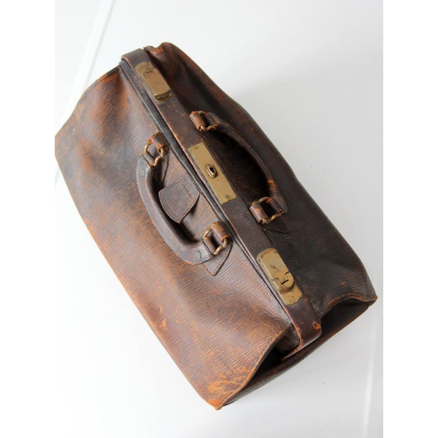 Animal Skin Early 20th Century Medical Travel Bag For Sale - Image 7 of 16