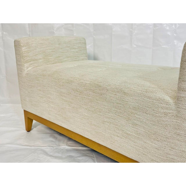 1980s Custom Los Angeles Upholstered Bench With Solid Wood Base For Sale - Image 12 of 17