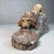 19th Century Stone Lion Sculpture with Shell, 1800s, Paint and Stone For Sale - Image 5 of 17