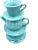 Ceramic Blue Stacked Teacup Vase, Italy, 1980s For Sale - Image 7 of 13