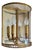 Louis XVI Style Gilt Brass Wall Sconce, 1950s For Sale