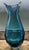 1930s-1960s Czech Bohemian Art Deco Faceted Fishtail Vase in Cobalt Blue Sommerso, attributed to Josef Hoffmann for Moser...