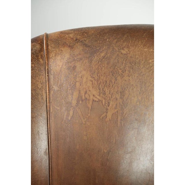 Vintage Sheepskin Club Armchair For Sale - Image 12 of 18