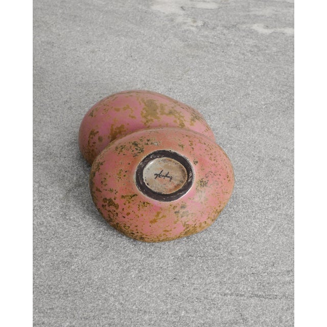 Mid-Century Modern Swedish Pink Gold Stoneware Ceramic Box by Hans Hedberg for Biot France, 1950s For Sale - Image 6 of 7