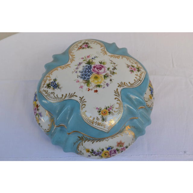 French Ceramic Box with Lid, 1900s For Sale - Image 5 of 6