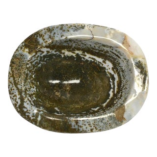 Large Moss Agate Bowl 7.5 " For Sale