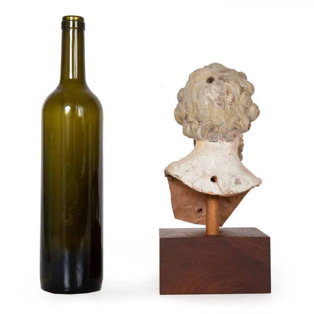 Late 19th Century 19th Century Italian Polychromed Terracotta Bust of a Saint For Sale - Image 5 of 17