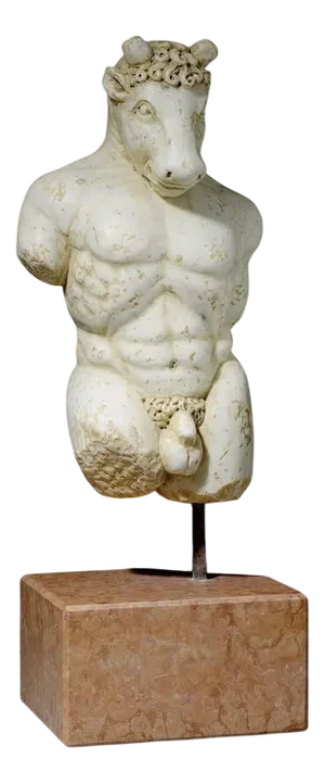 17th Century Baroque Marble Figure of the Minotaur, Italy, Set of 2