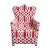 Vintage Red & White Yoruba Beaded Chair For Sale