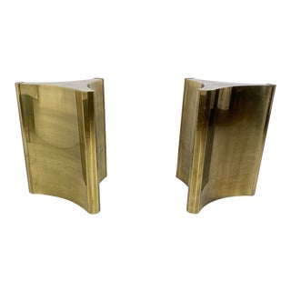 Mastercraft Brass Dining Table Pedestals - Set of 2 For Sale