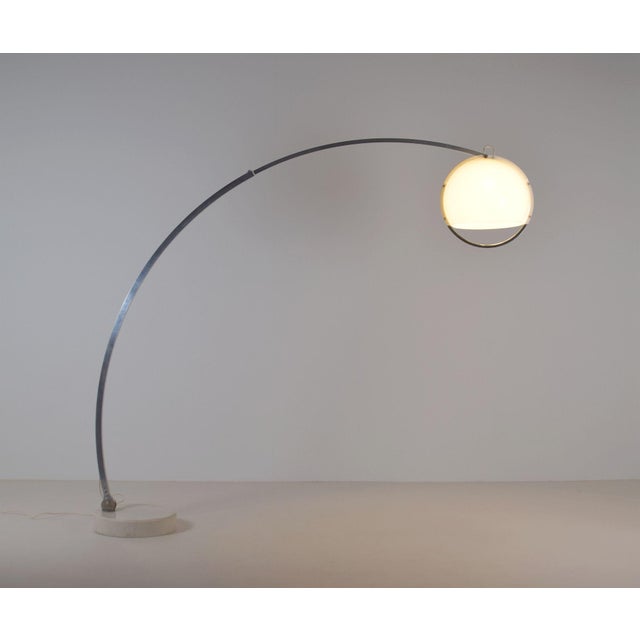 Guzzini Italian Arc Floor Lamp by Guzzini, 1970s For Sale - Image 4 of 9