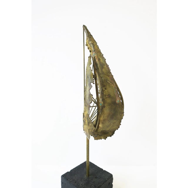 Modern Brutalist Brass Sculpture, Ca. 1960s For Sale - Image 12 of 13