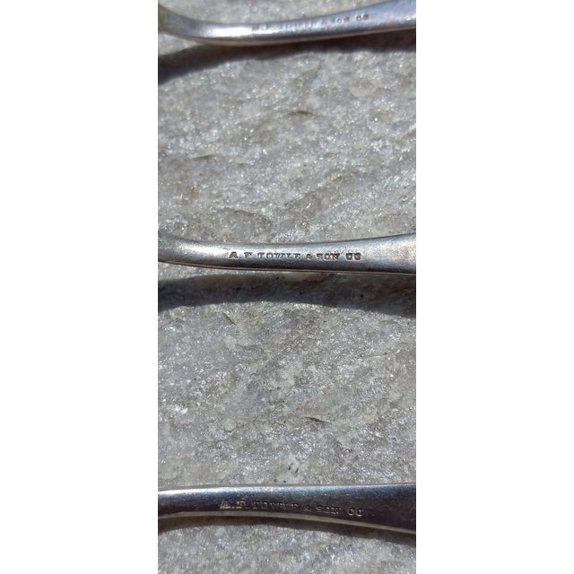 Late 19th Century A. F. Towle & Sons Sterling Shell Demitasse Spoons Gold-Washed Bowls- Set of 5 For Sale - Image 11 of 12