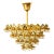 Vintage Murano Glass Fruit Chandelier, 58 Drops, Gilt Metal, 4-Light, 1970s For Sale