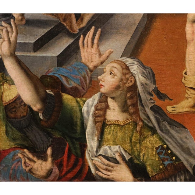 Workshop of Maarten De Vos, Christ Expelled from the Temple of Jerusalem, 1600, Oil on Canvas For Sale - Image 11 of 14