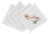 Cockatoo Cotton Sateen Cocktail Napkins, Set of 8 For Sale