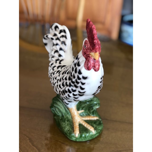 Vintage 1992 Fitz & Floyd Pair of Black Speckled Roosters.