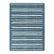 Rug & Kilim's Contemporary Dhurrie Rug in Blue with White Stripes - 14x20 For Sale