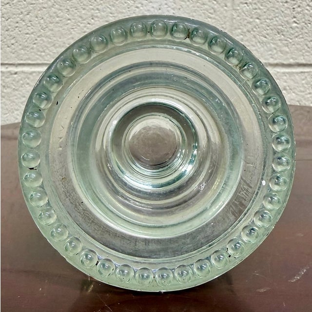 Vintage Hemingray No. 42 Clear Glass Electric Insulator For Sale - Image 4 of 5