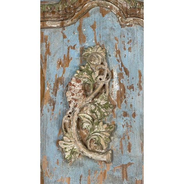 19th Century French Louis XV Rococo Doors With Distressed Wood Finish For Sale - Image 17 of 18