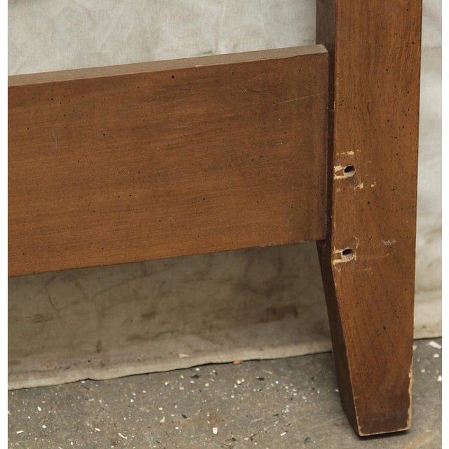 White Furniture Mid Century Twin Size Wood Headboard For Sale - Image 4 of 6
