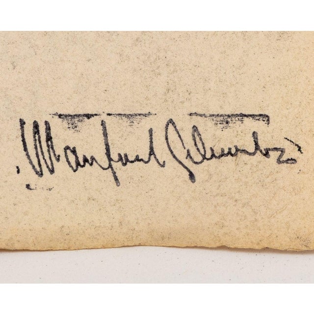 American Manfred Schwartz Still Life of Seashells Charcoal For Sale - Image 3 of 4