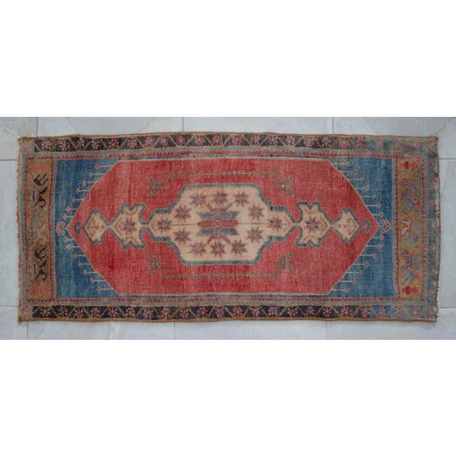 Hand Knotted Door Mat, Entryway Rug, Bath Mat, Kitchen Decor, Small Rug, Turkish Rug - 1′7″ × 3′8″ For Sale - Image 13 of 13
