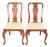 Henkel Harris Style Queen Anne Solid Mahogany Side Chairs or Dining Chairs, Pair For Sale
